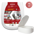 Assento Sanitário Oval elevado almofadado 13,5 cm com tampa