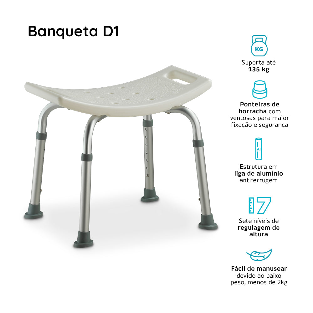 Banqueta de Higienização retangular mod- D1 Dellamed