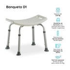 Banqueta de Higienização retangular mod- D1 Dellamed